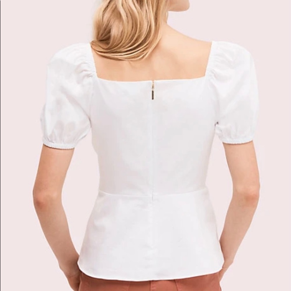 Kate Spade puff sleeve blouse, size 0